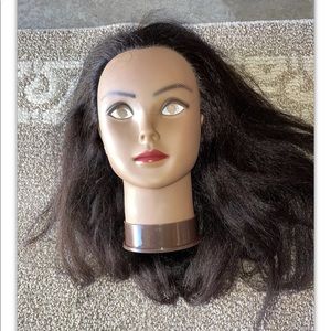 ISHOT Mannequin Head 100% Real Hair Doll Head Beauty School Hair Lady-16